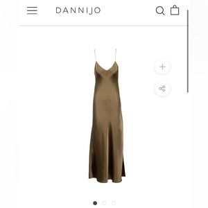 Dannijo Slip dress. Moss green (olive green). Size Large.